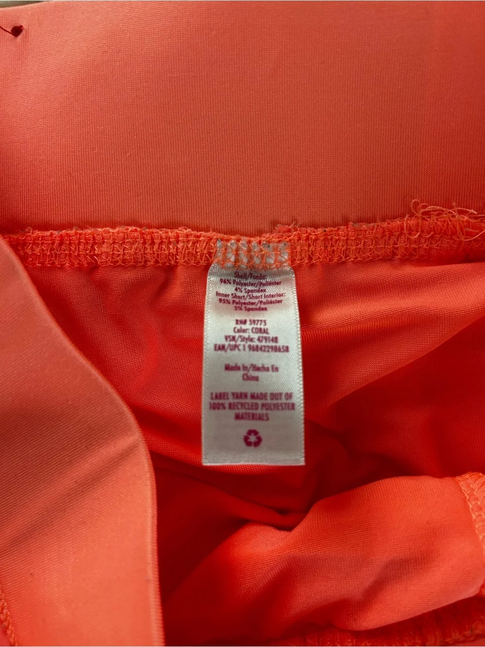 Justice Neon Coral Pleated Skater Skirt